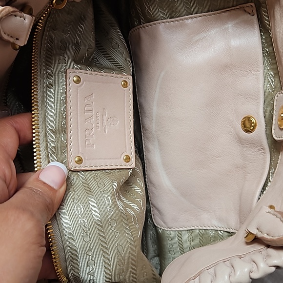 Prada nappa drapes lambskin handle tote bag - Picture 16 of 17